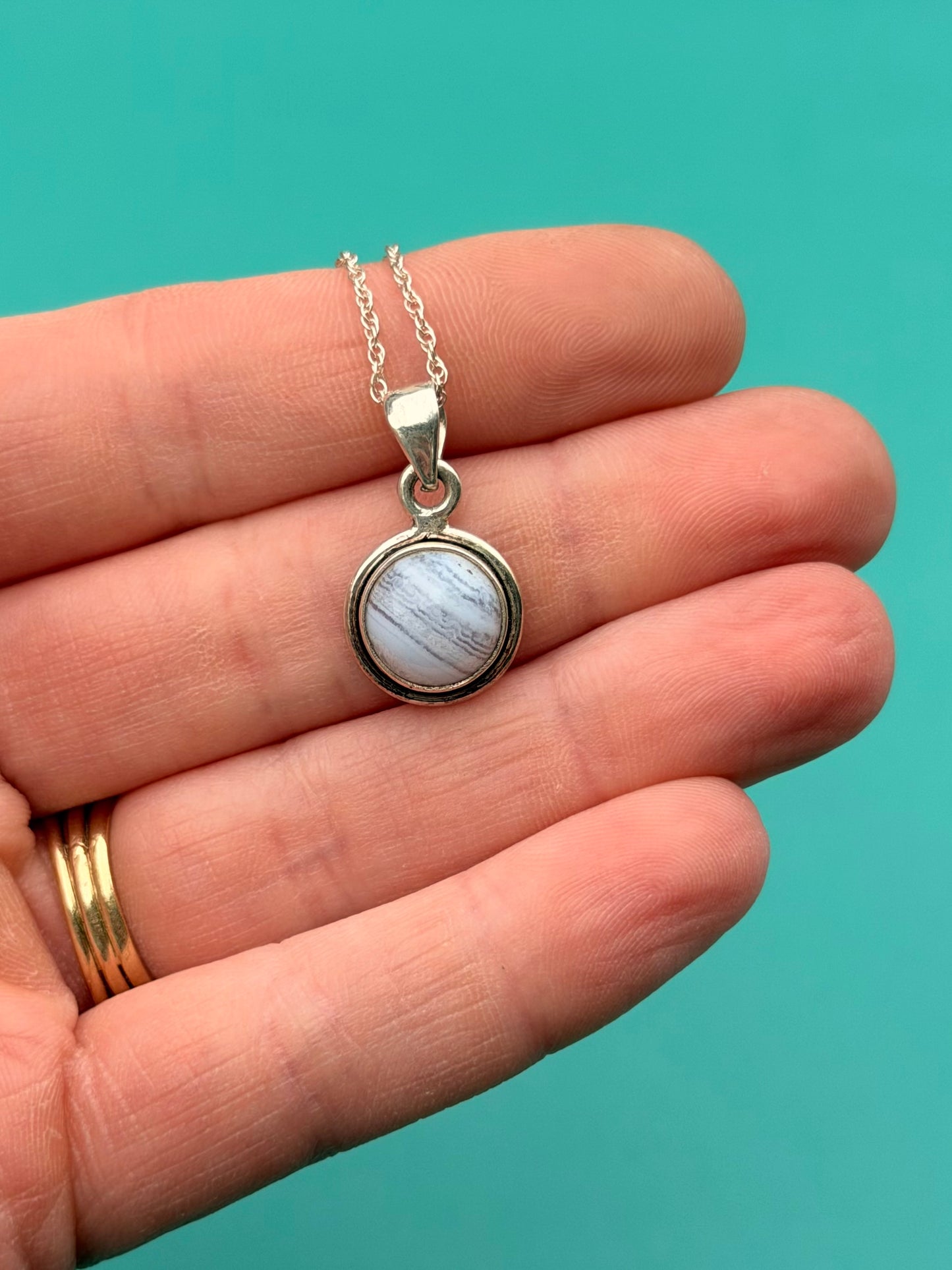 Blue Lace Agate Everyday Stacker