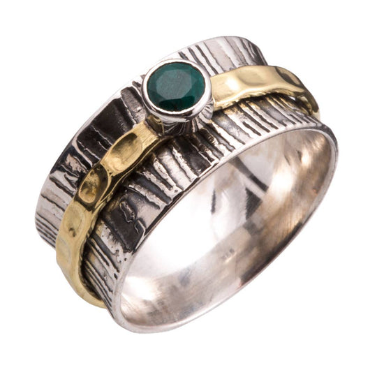 Alms Emerald Spinner Ring: 9