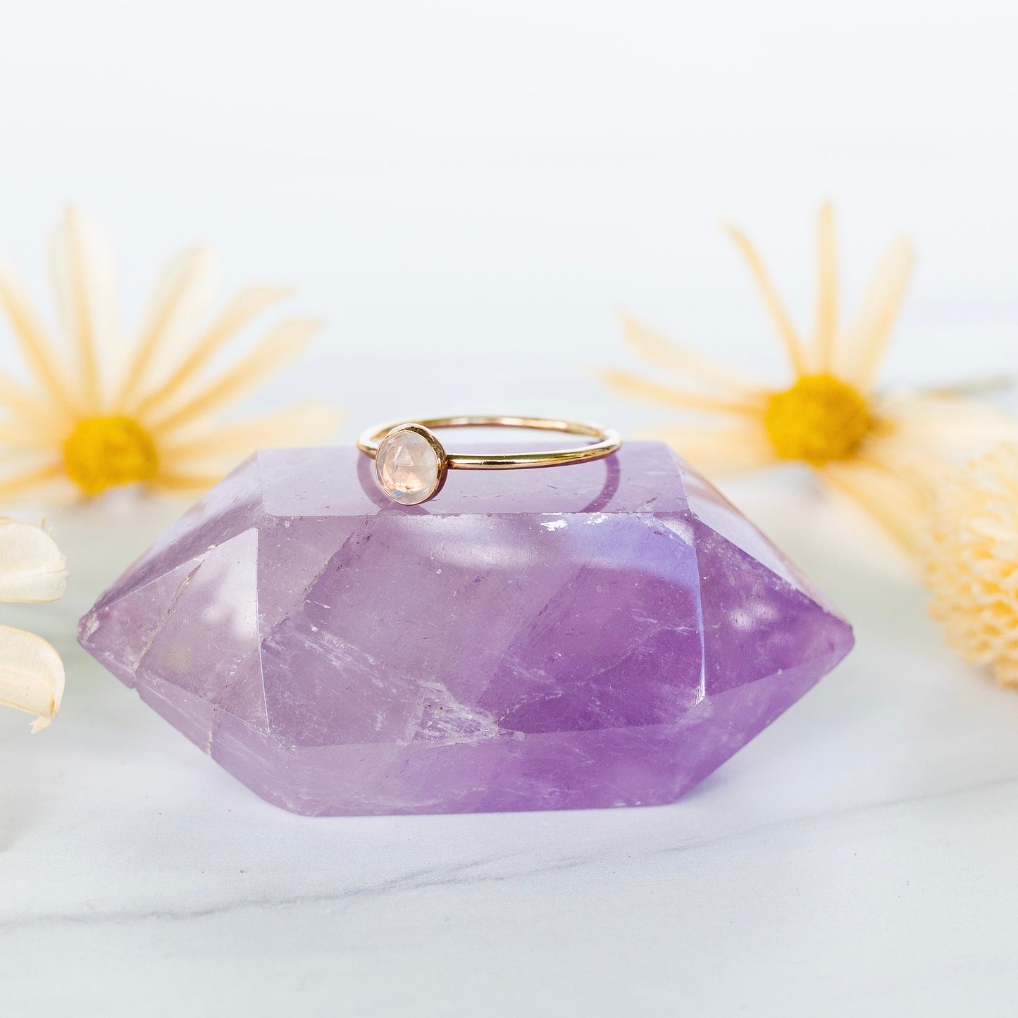 Load image into Gallery viewer, Gold Filled Moonstone Stacker Ring
