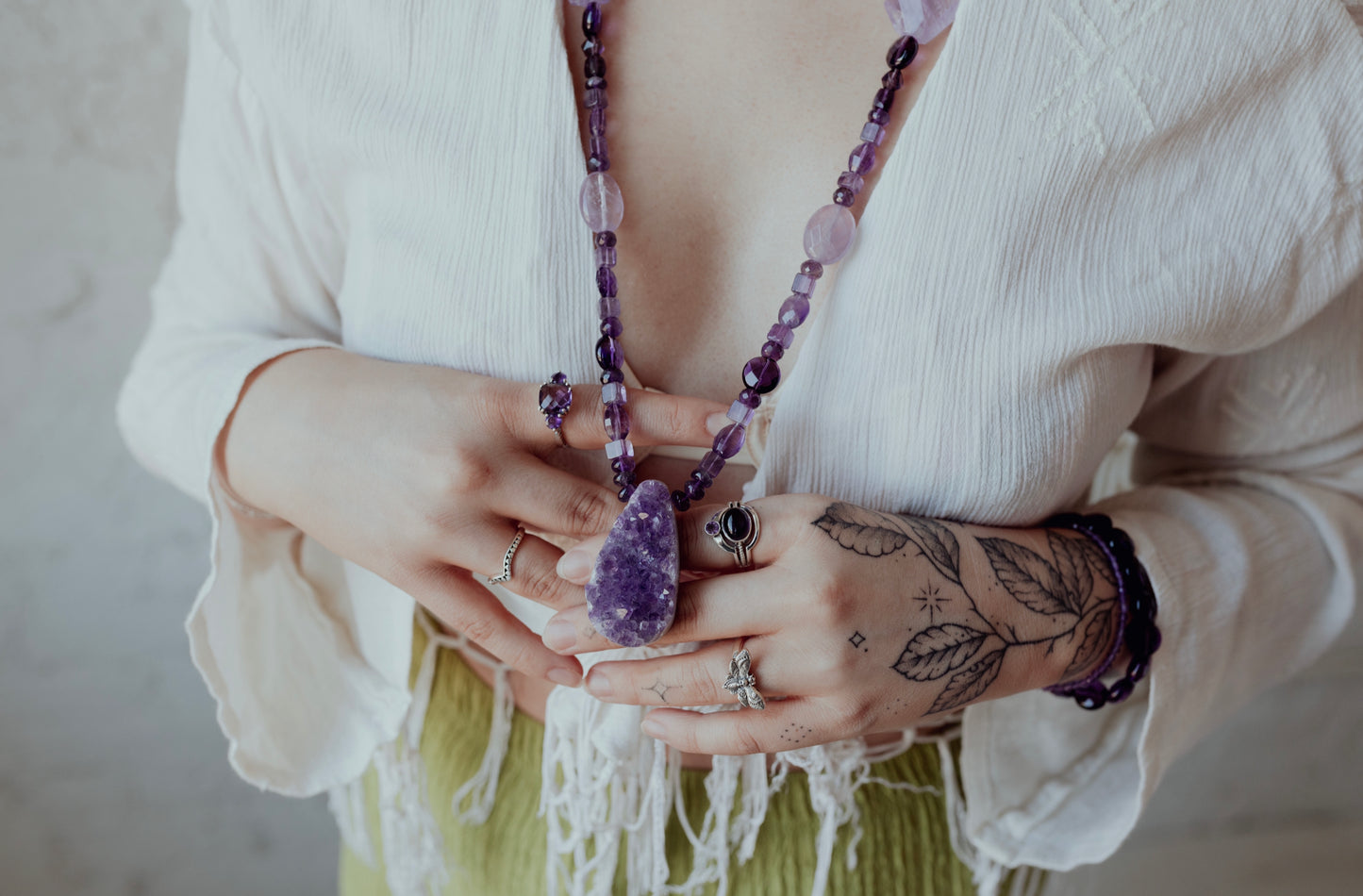 Load image into Gallery viewer, Enlightenment Amethyst Necklace
