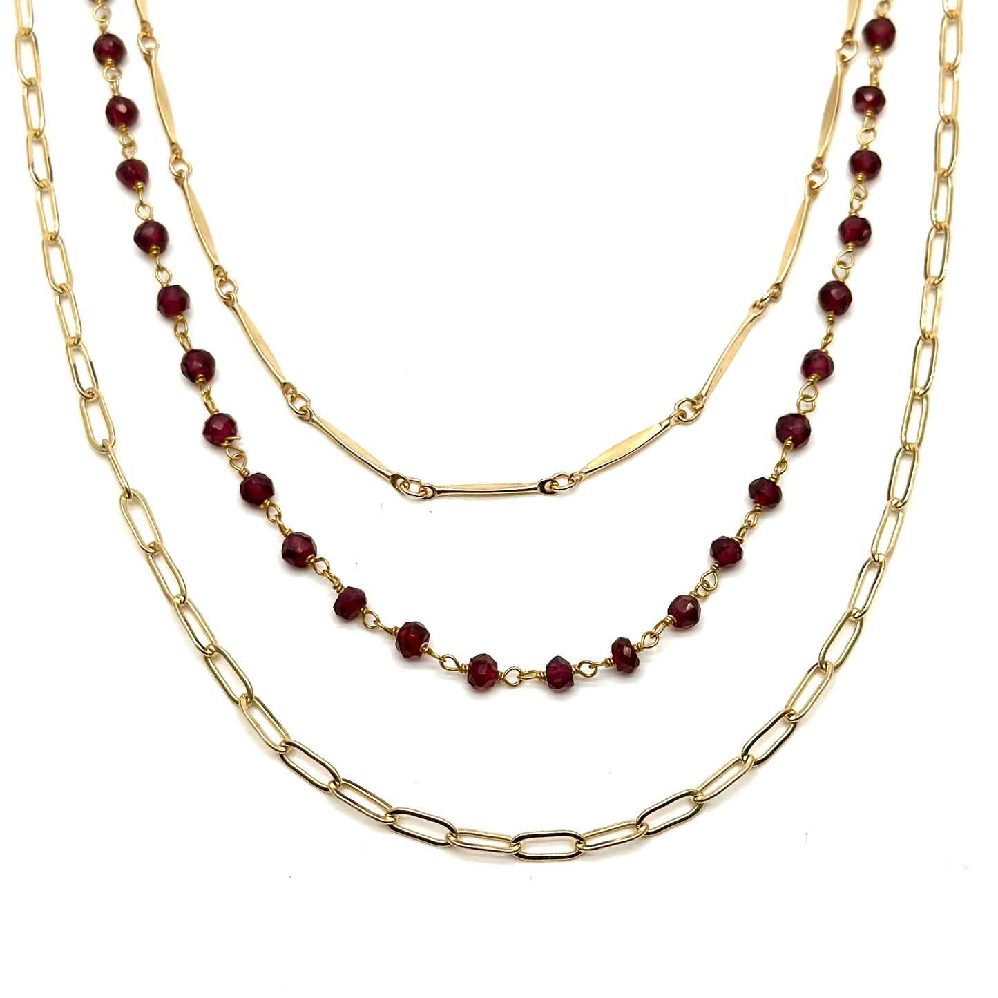 Load image into Gallery viewer, Lana Gold Garnet Necklace
