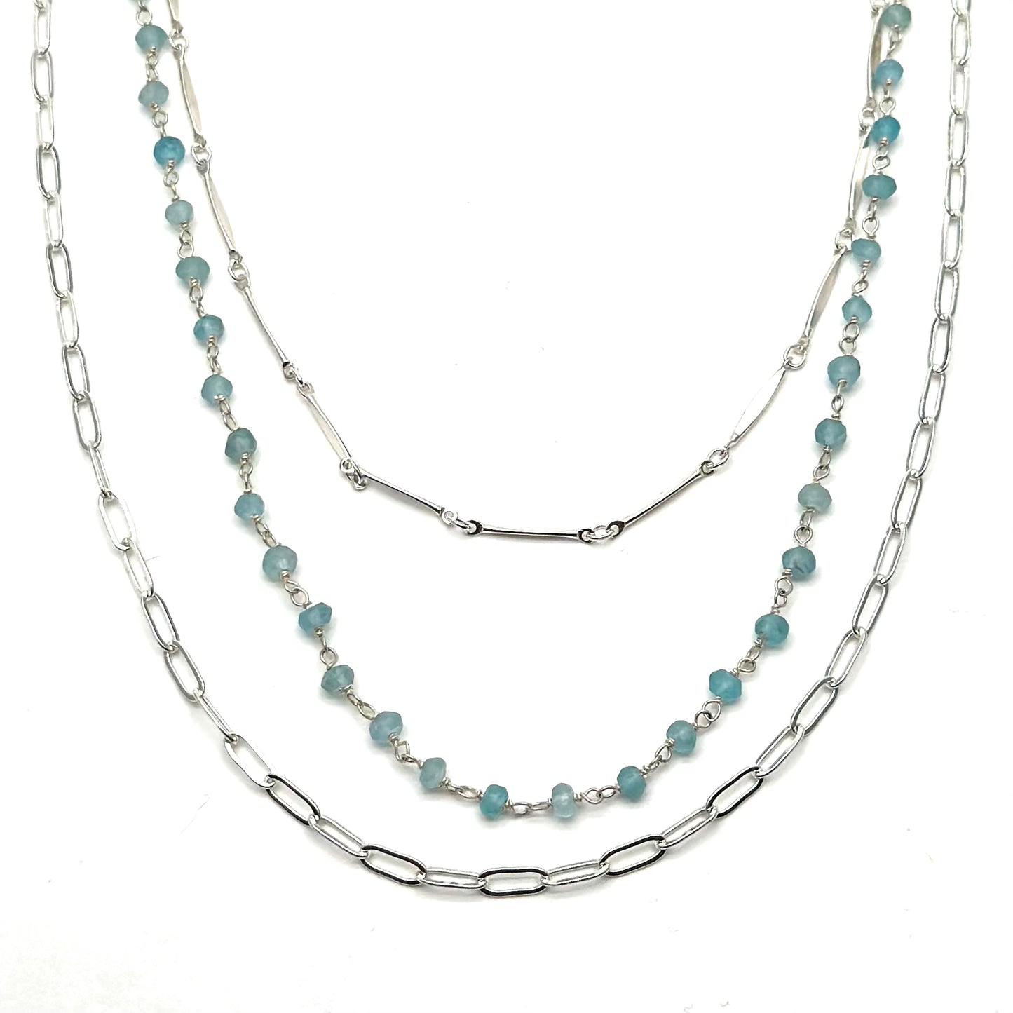 Load image into Gallery viewer, Lana Silver Chalcedony Necklace
