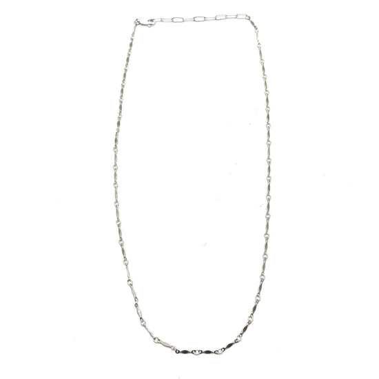 Load image into Gallery viewer, Silver Antique Mini Bar Necklace
