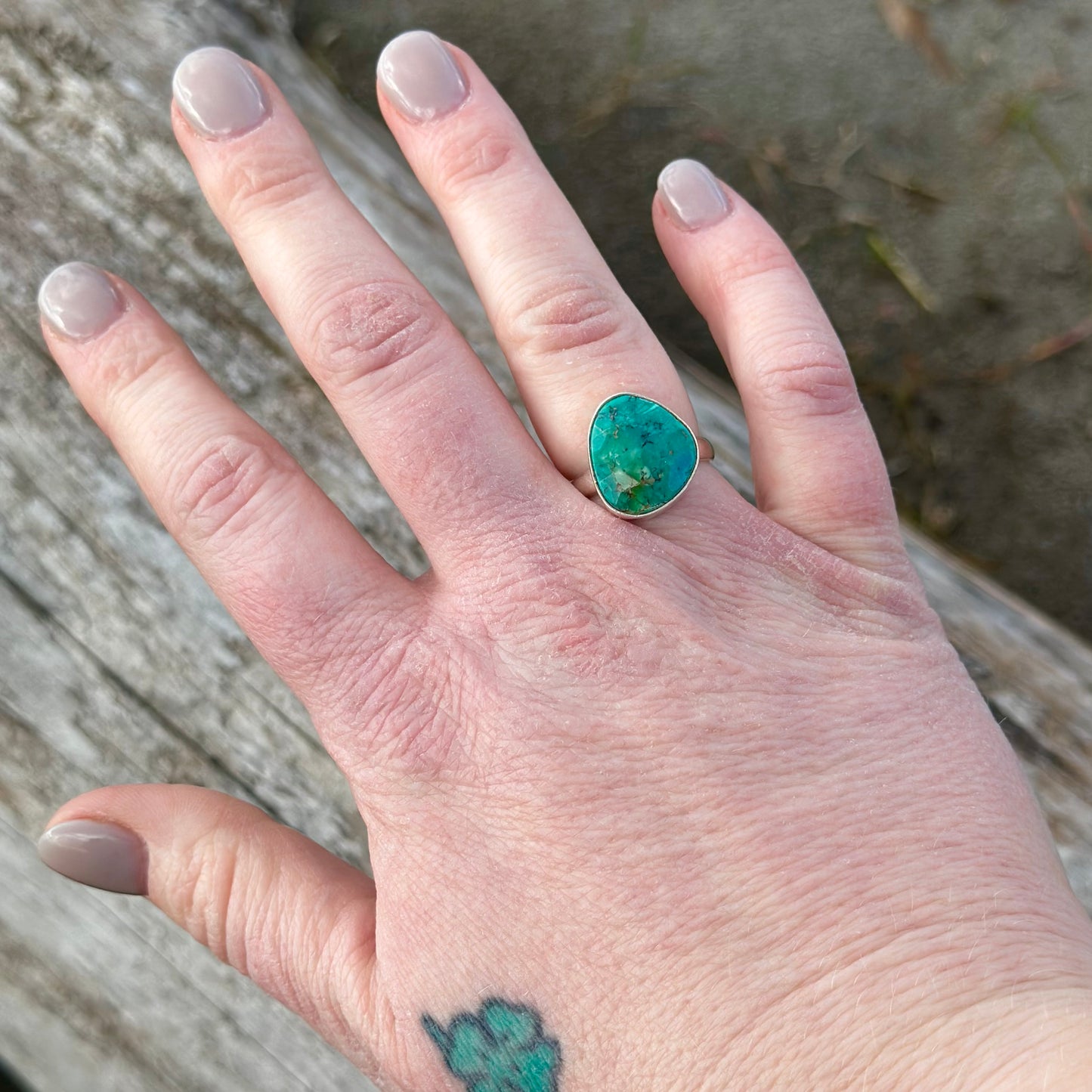 Load image into Gallery viewer, Evermore Turquoise Ring Size 7.5
