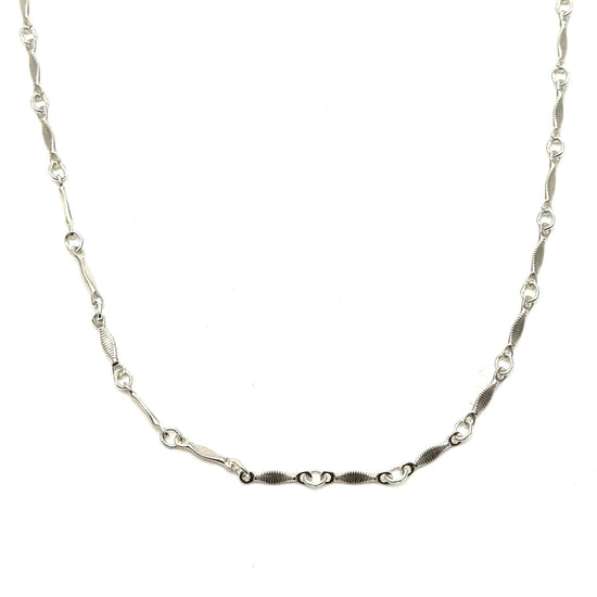 Load image into Gallery viewer, Silver Antique Mini Bar Necklace
