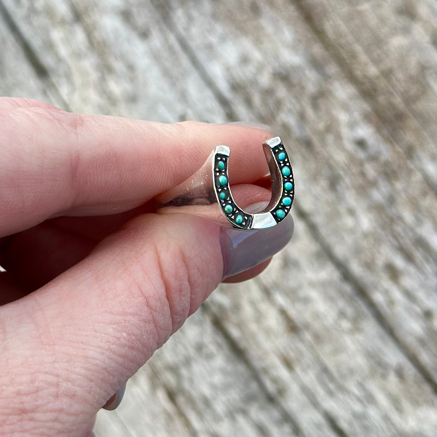 Turquoise Horse Shoe Ring