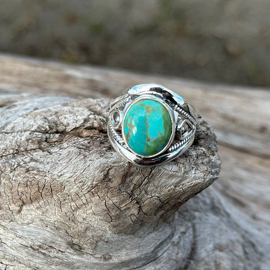 Psyche Turquoise Ring Size 7.5