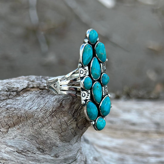 Load image into Gallery viewer, Austin Turquoise Ring Size 9.5
