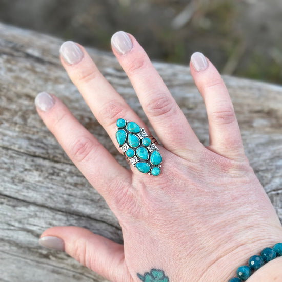 Load image into Gallery viewer, Austin Turquoise Ring Size 9.5
