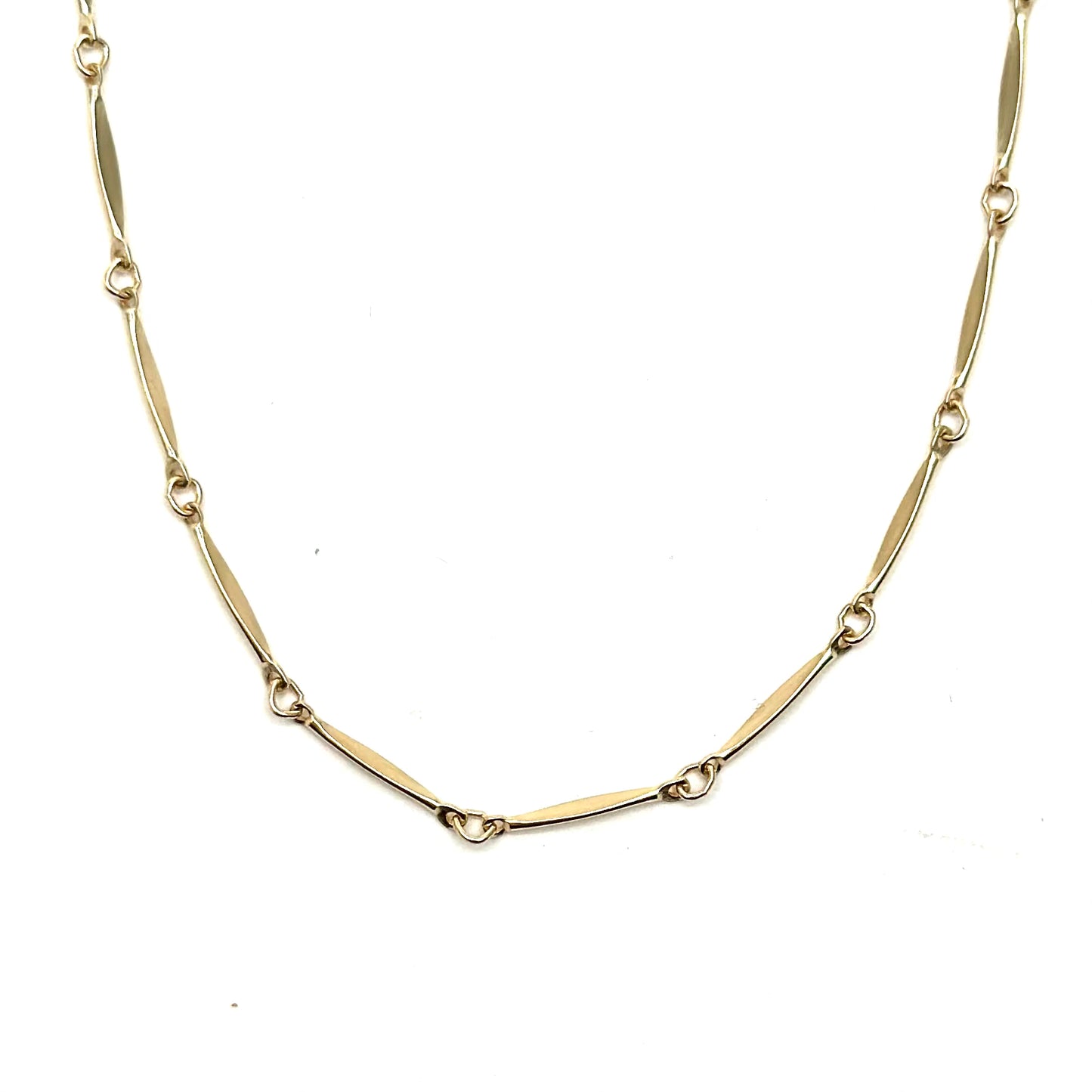 Gold Long Bar Necklace