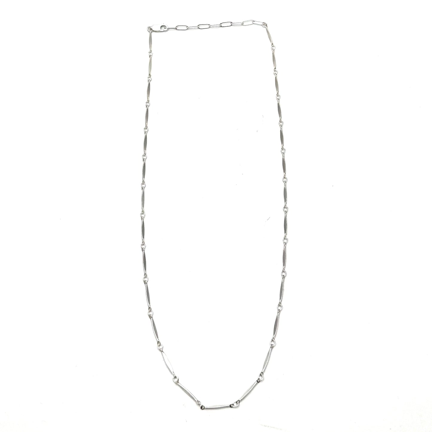 Silver Long Bar Necklace