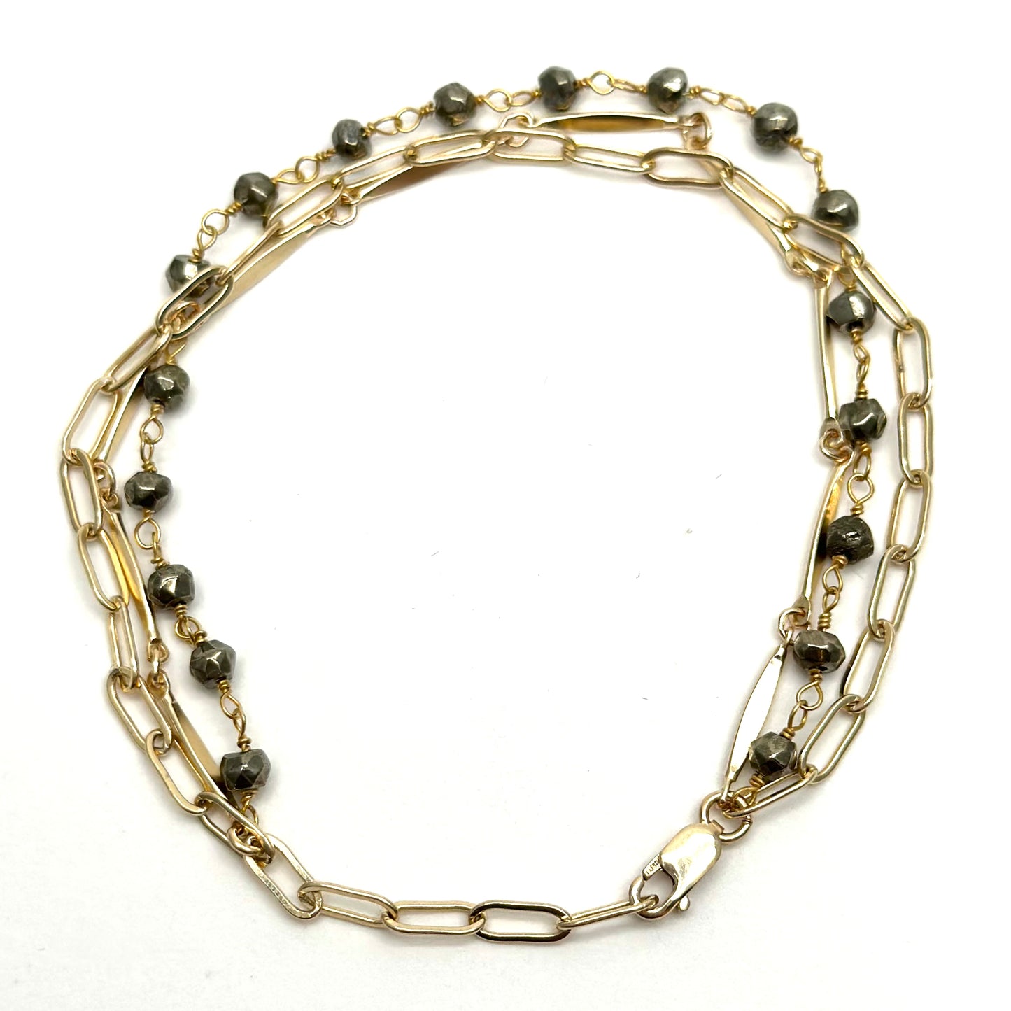 Lana Gold 3-Layer Pyrite Bracelet