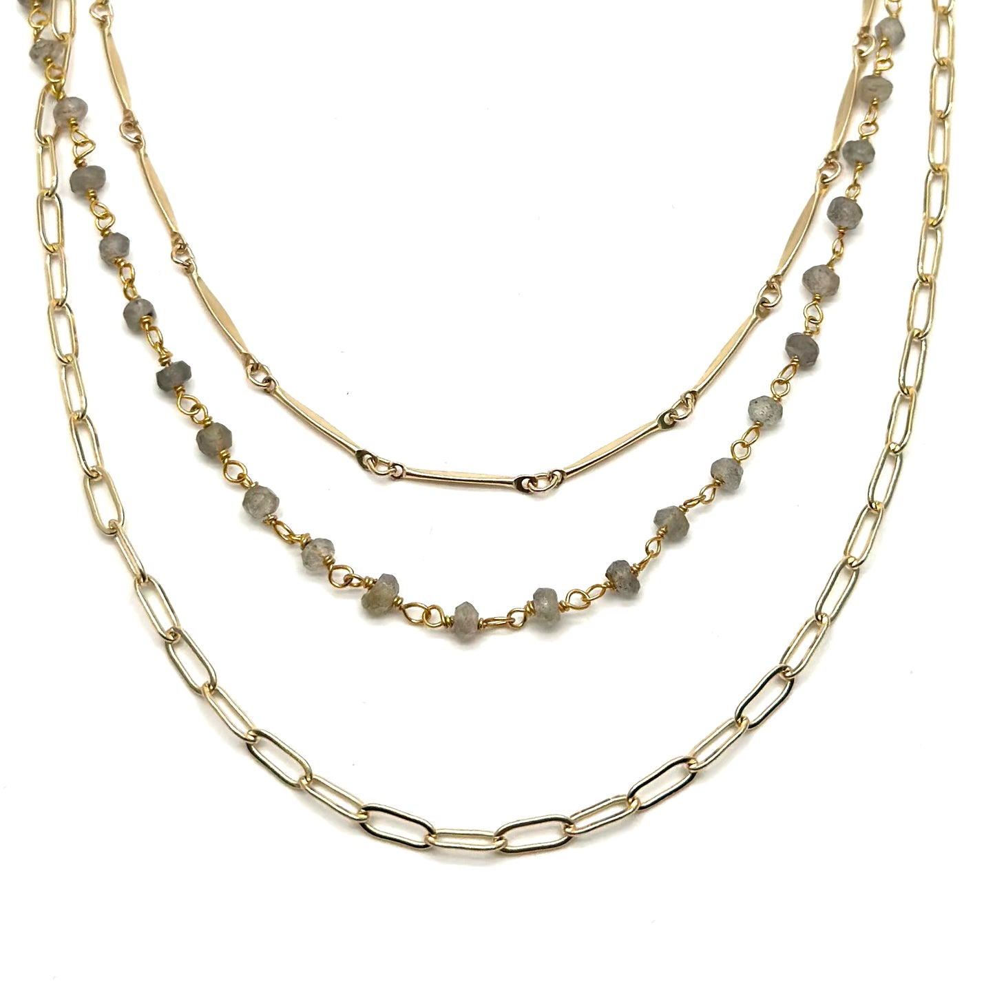 Load image into Gallery viewer, Lana Gold Labradorite Necklace
