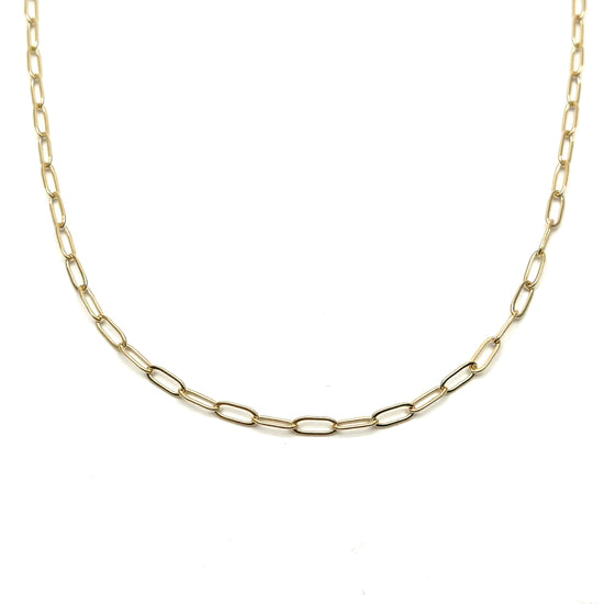 Load image into Gallery viewer, Gold Paperclip Necklace
