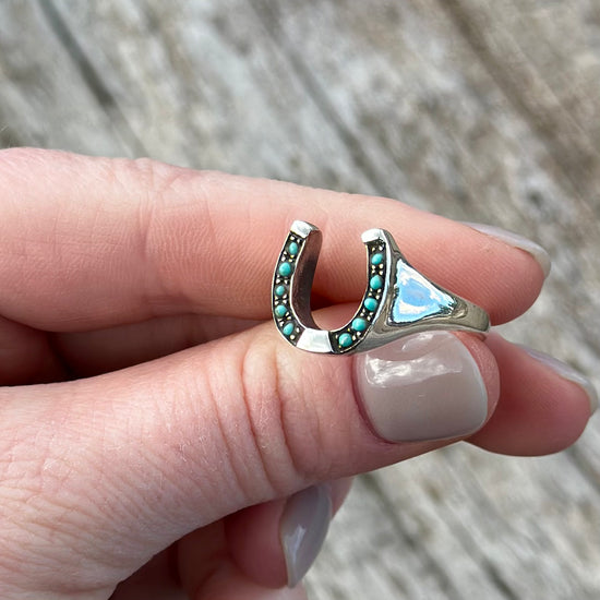 Turquoise Horse Shoe Ring